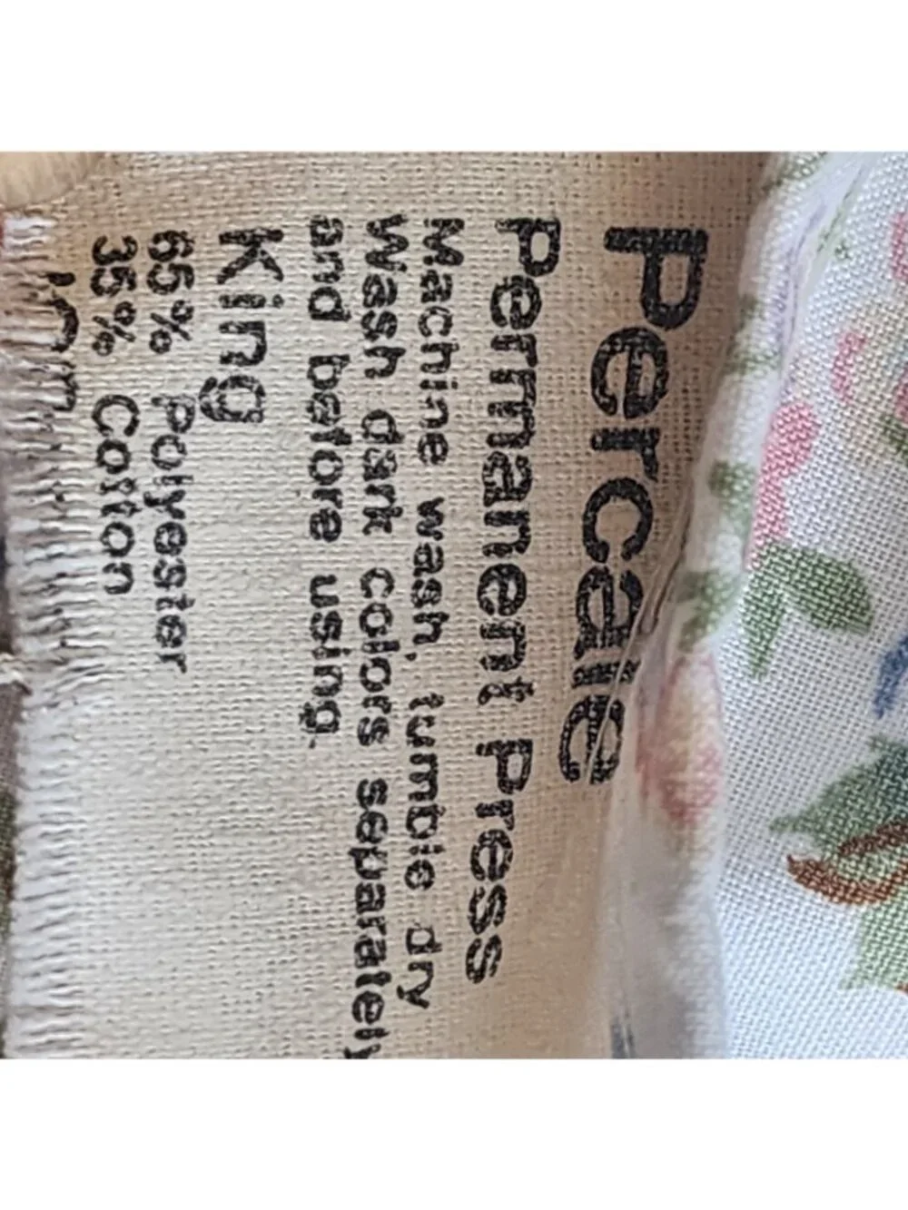 Vintage JCPenney Permanent Press King Flat Sheet & Pillowcase Set